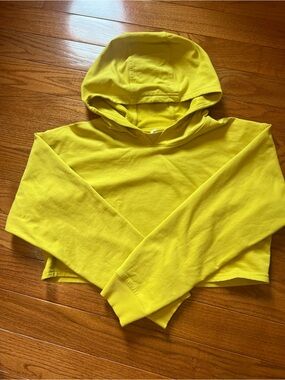 Yellow Lululemon Athletica All Yours Cropped Hoodie